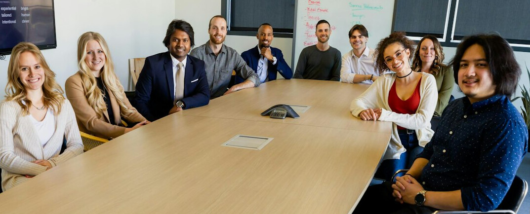 leader addressing team
