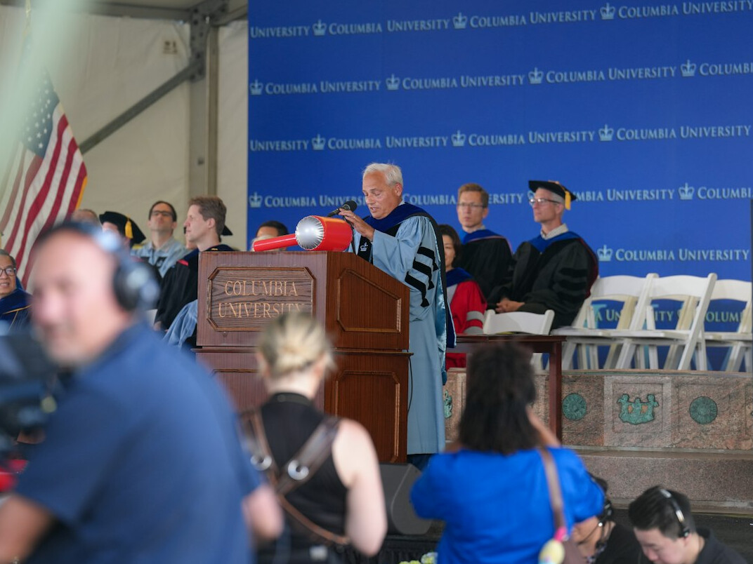 inspirational leader at podium