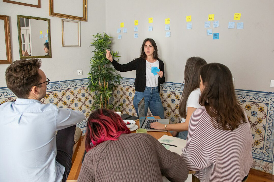 team brainstorming session